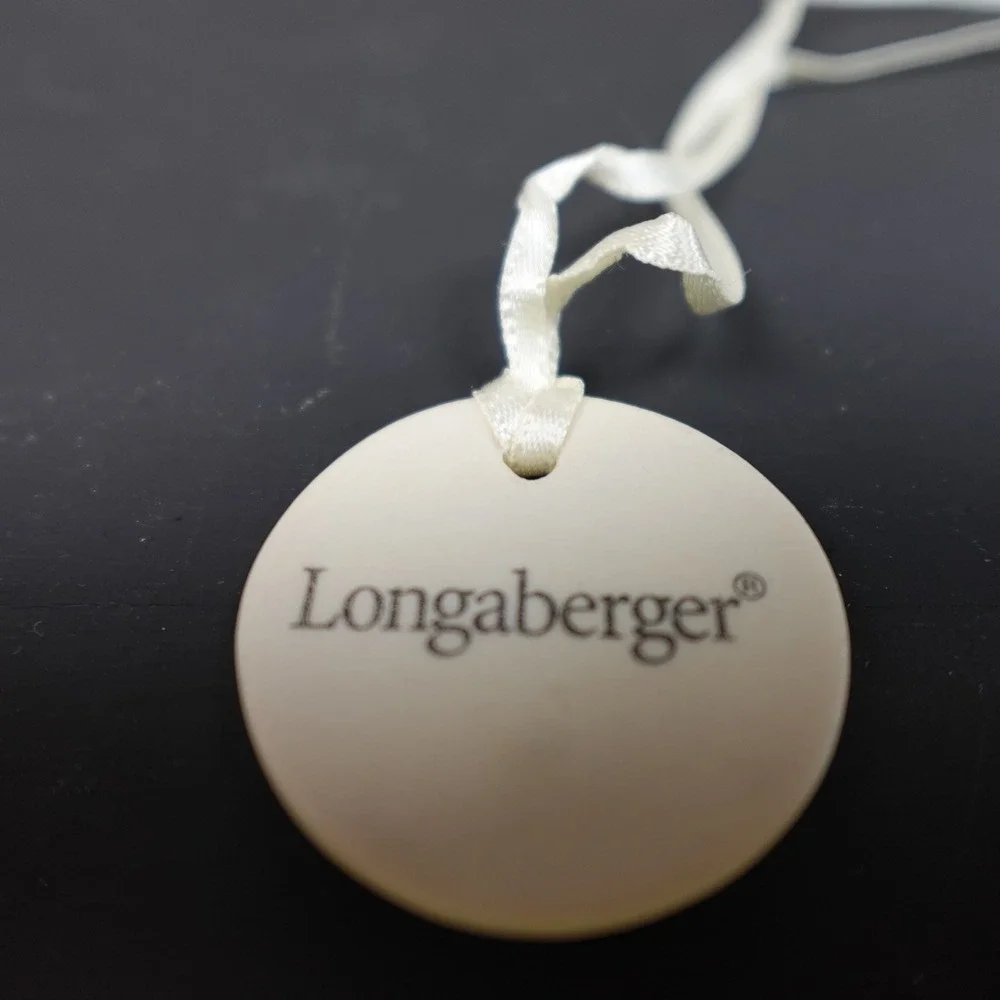 Longaberger 2011 Horizon of Hope Basket Tie On Ceramic Hope Charm Pink White